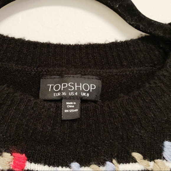 Topshop floral embroidered sweater - Picture 2 of 6